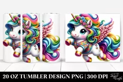 Unicorn Vibrant Drawing | 20 oz Tumbler Product Image 1