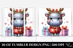 Enthusiastic Hippo, High-Res 20 Oz Tumbler Product Image 1