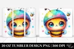 20 Oz Tumbler Sublimation | Cute Baby Bee Helmet Product Image 1