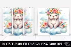 Cute Watercolor Walrus 20 Oz Tumbler Product Image 1