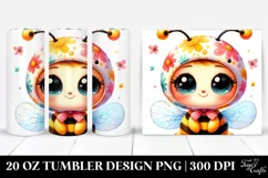 20 Oz Tumbler Sublimation | Cute Baby Bee Helmet Product Image 1