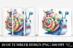 Watercolor Snail Sailor | 20 Oz Tumbler Product Image 1