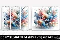 Shiny Cosmos Watercolor Clipart 20 Oz Tumbler Product Image 1