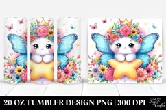 Adorned Cute Butterfly Watercolor 20 Oz Tumbler Product Image 1