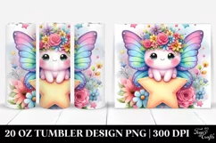 Adorned Cute Butterfly Watercolor 20 Oz Tumbler Product Image 1