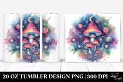 Magical Celestial Astral Mushroom | 20 Oz Tumbler Product Image 1