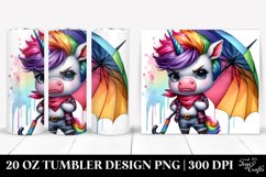 Posing Cute Unicorn Watercolor 20 Oz Tumbler Product Image 1