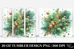 Colorful Greenish Glittery Background | 20 Oz Tumbler Product Image 1