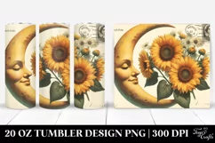 Vintage Postcard Half Moon Sunflowers Tumbler Product Image 1