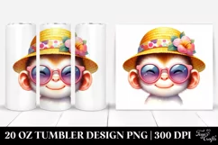 Watercolor Cute Baby Monkey | 20 Oz Tumbler Product Image 1