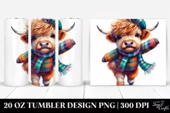 Baby Highland Cow Dancing 20 Oz Tumbler Product Image 1