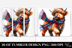 Baby Highland Cow Dancing 20 Oz Tumbler Product Image 1