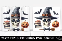 Simple Halloween Skull Clipart, High-Res 20 Oz Tumbler Product Image 1