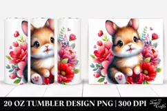 Colorful Small Rabbit Smiling | 20 oz Tumbler Product Image 1