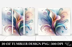 Abstract Pastel Calla Lily Art 20 Oz Tumbler Product Image 1