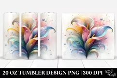 Abstract Pastel Calla Lily Art 20 Oz Tumbler Product Image 1