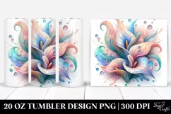 Abstract Pastel Calla Lily Art 20 Oz Tumbler Product Image 1