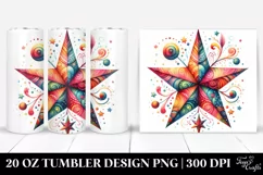 Wimsical Colorful Star | 20 oz Tumbler Product Image 1