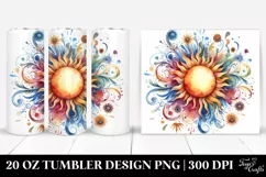 Colorful Abstract Sun | 20 oz Tumbler Product Image 1