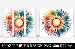 Colorful Watercolor Sun | 20 Oz Tumbler Product Image 1