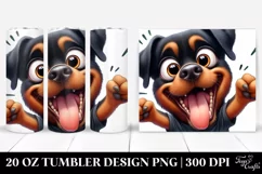 Funny Rottweiler Smiling | 20 oz Tumbler Product Image 1