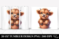 Cute Baby Highland Cow | 20 oz Tumbler Product Image 1