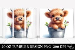 Cute Baby Highland Cow | 20 oz Tumbler Product Image 1