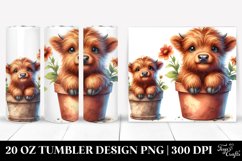 Cute Baby Highland Cow | 20 oz Tumbler Product Image 1