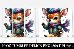 Vibrant Baby Deer Running with Cool Haircut | 20 oz Tumbler Product Image 1