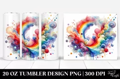 Colorful Abstract Rainbow | 20 oz Tumbler Product Image 1