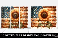 Watercolor Vintage Rusted Sunflower with Confetti | 20 oz Product Image 1