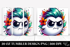 Contemptuous Ghost with Flower 20 Oz Tumbler Product Image 1