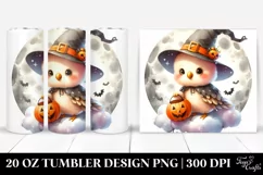 Cute Parrot for Halloween, Transparent 20 Oz Tumbler Product Image 1