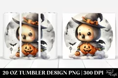 Cute Parrot for Halloween, Transparent 20 Oz Tumbler Product Image 1