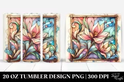 Abstract Pastel Magnolia Stained 20 Oz Tumbler Product Image 1