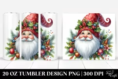 Vibrant Christmas Gnome | 20 Oz Tumbler Product Image 1
