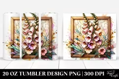 Abstract Pastel Foxglove Stained 20 Oz Tumbler Product Image 1
