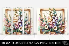 Abstract Pastel Foxglove Stained 20 Oz Tumbler Product Image 1