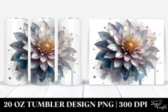 20 Oz Tumbler Sublimation | Shiny Dahlia Product Image 1