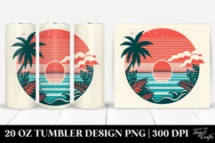 Retro Tropical Sunset | 20 Oz Tumbler Product Image 1