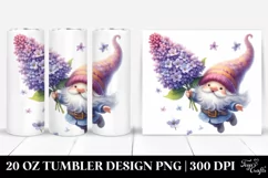 Whimsical Flying Gnome Clipart, High-Res 20 Oz Tumbler Product Image 1