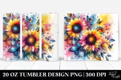 Whimsical Flowers,Baby Macaw | 20 Oz Tumbler Product Image 1