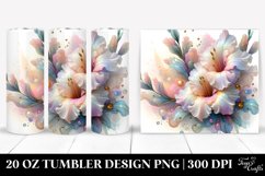 Glossy Gladiolus Watercolor Clipart 20 Oz Tumbler Product Image 1