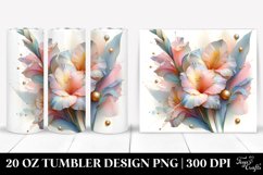 Glossy Gladiolus Watercolor Clipart 20 Oz Tumbler Product Image 1