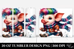 Baby Pig Running 20 Oz Tumbler Product Image 1