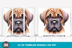 Watercolor Cute Baby Mastiff | 20 oz Tumbler Product Image 1