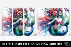 Mermaid Floral Wreath Tumbler Product Image 1