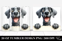Cute Crazy Watercolor Great Dane | 20 Oz Tumbler Product Image 1
