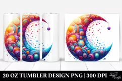 Colorful Whimsical Vibrant Moon | 20 Oz Tumbler Product Image 1