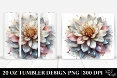 20 Oz Tumbler Sublimation | Shiny Dahlia Product Image 1